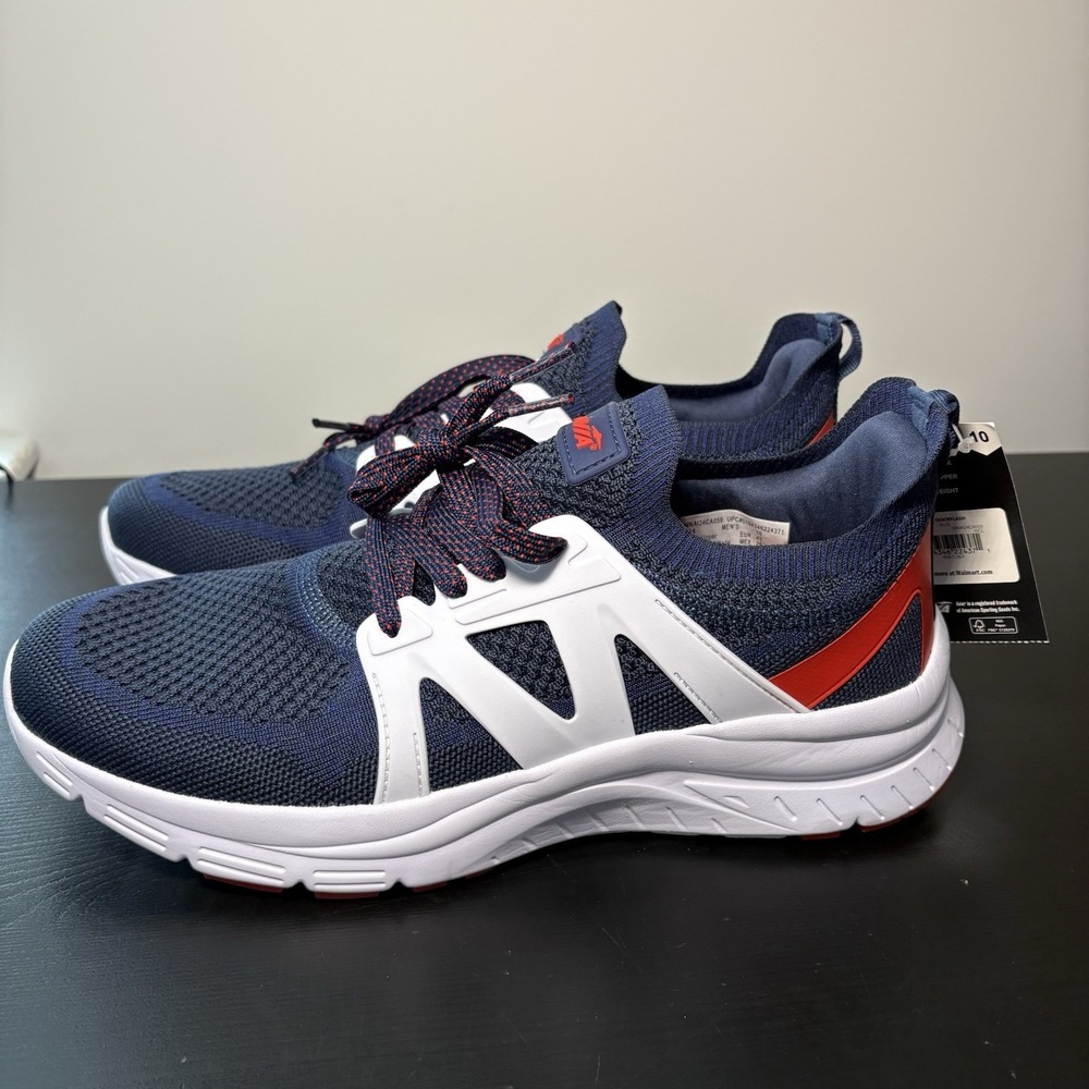 Avia Mens 10 Running Shoes Navy White Red Athletic Lightweight Breathable Mesh